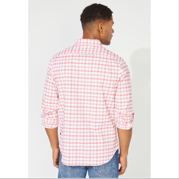 Nautica Classic Fit Long Sleeve Plaid Oxford Shirt - Picture 5 of 6